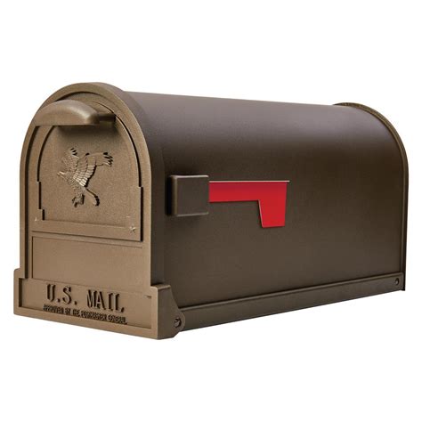 gibralter metal mail box bronze color|Gibraltar Mailboxes Post Mount Bronze Metal .